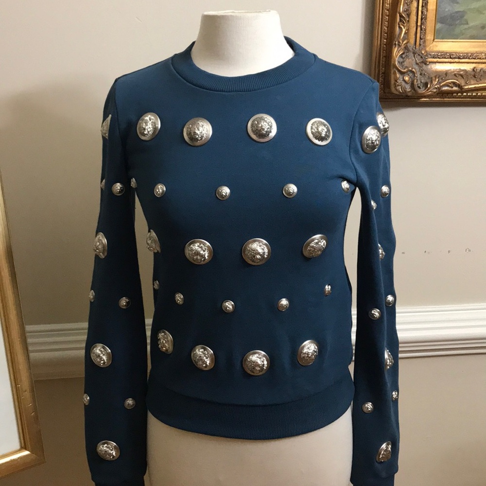 Gianni Versace Dark Teal Sweatshirt XXS